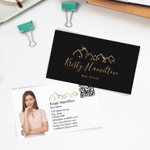 Carte De Visite immobilier professionnel ajouter photo code QR