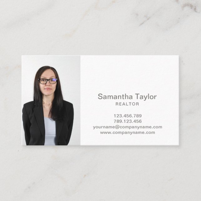 Carte De Visite Immobilier professionnel Ajouter photo et logo (Devant)