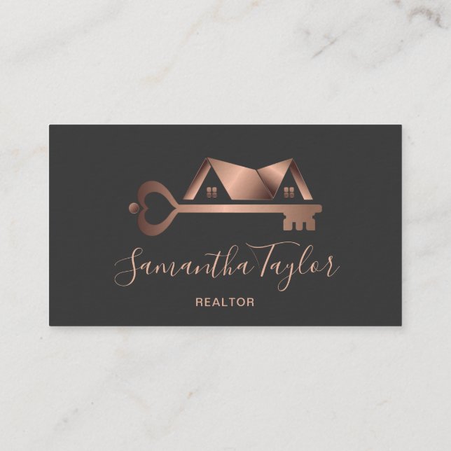 Carte De Visite Immobilier professionnel Ajouter un logo photo Rea (Dos)