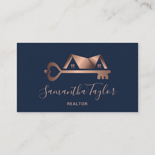 Carte De Visite Immobilier professionnel Ajouter un logo photo Rea (Dos)