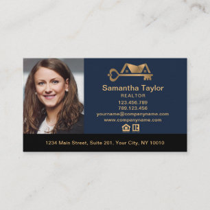 Carte De Visite Immobilier professionnel Ajouter un logo photo Rea