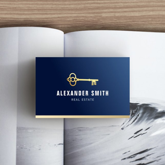 Carte De Visite immobilier professionnel bleu (Créateur téléchargé)