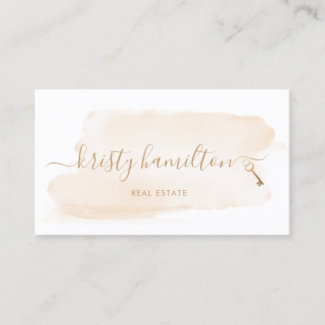 Carte De Visite immobilier professionnel maison courtier clé (Devant)