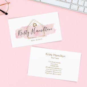 Carte De Visite immobilier professionnel maison courtier or