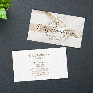 Carte De Visite immobilier professionnel maison courtier or affair
