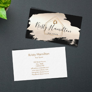 Carte De Visite immobilier professionnel maison courtier or affair