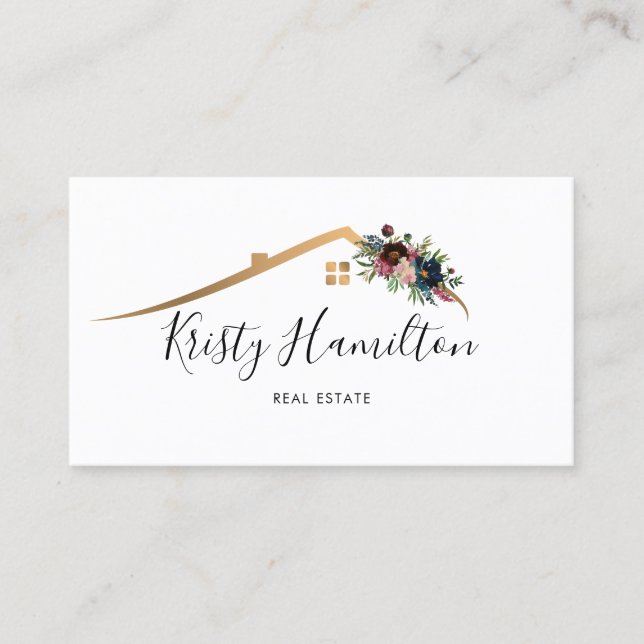 Carte De Visite immobilier professionnel realtor ajouter photo cod (Devant)