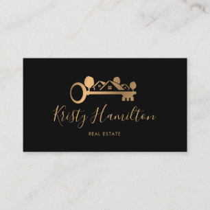 Carte De Visite immobilier professionnel realtor key ajouter photo