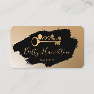 Carte De Visite immobilier professionnel realtor key ajouter photo