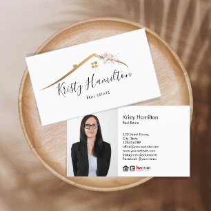 Carte De Visite immobilier professionnel realtor key ajouter photo