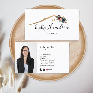 Carte De Visite immobilier professionnel realtor key ajouter photo
