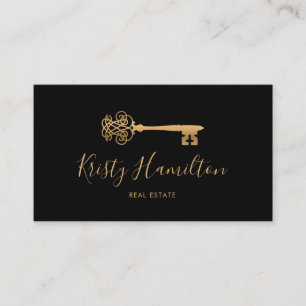 Carte De Visite immobilier professionnel realtor key ajouter photo