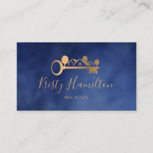 Carte De Visite immobilier professionnel realtor key ajouter photo