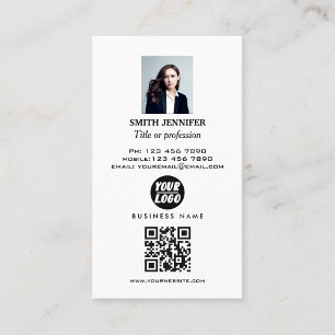 Carte De Visite Immobilier QR code professionnel photo élégante