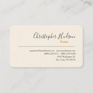 Carte De Visite Immobilier simple professionnel