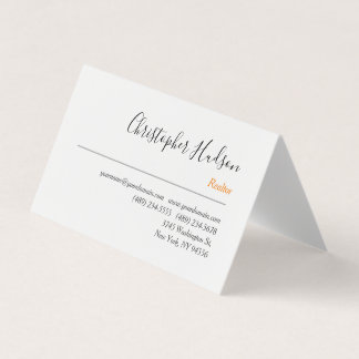 Carte De Visite Immobilier simple professionnel