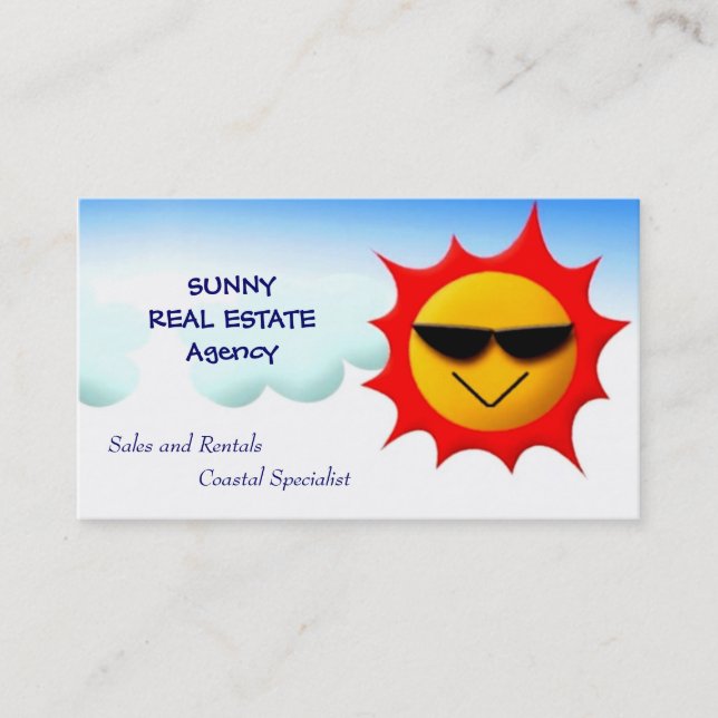 Carte de visite immobilier Sunny (Devant)