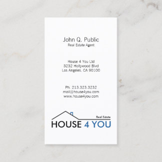 Carte De Visite Immobilier vertical
