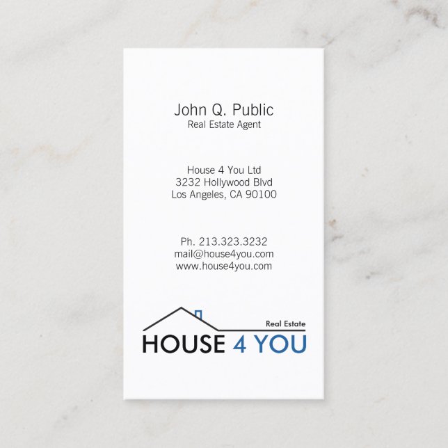 Carte De Visite Immobilier vertical (Devant)