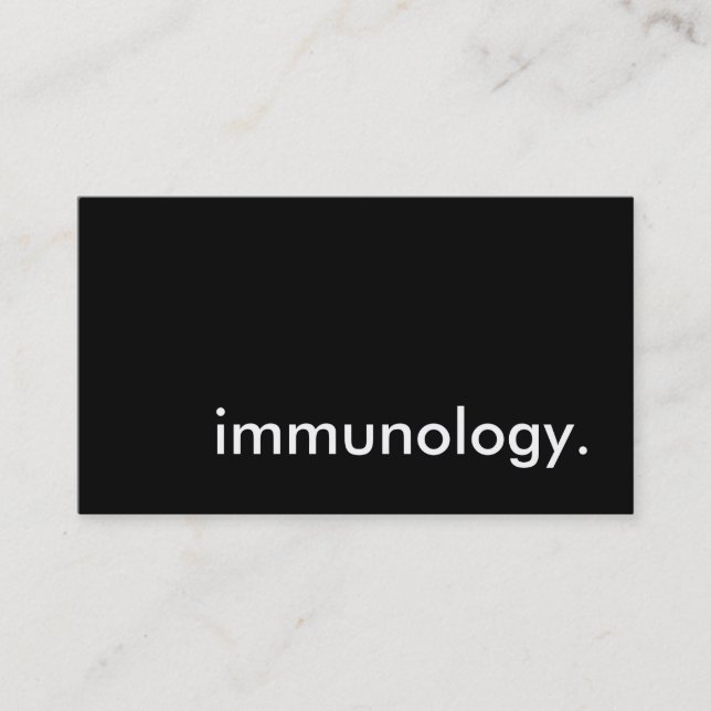 Carte De Visite immunologie. (Devant)