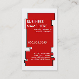 Carte De Visite impair rouge