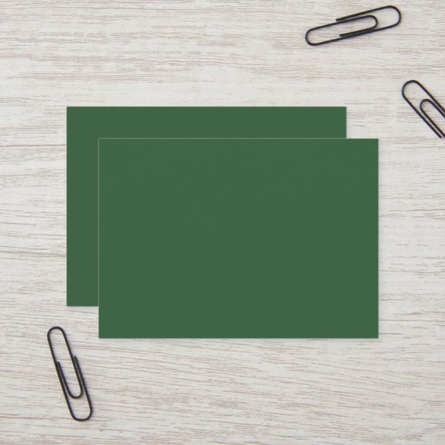 Carte de visite imposante vert chasseur (Devant/Arrière en situation)