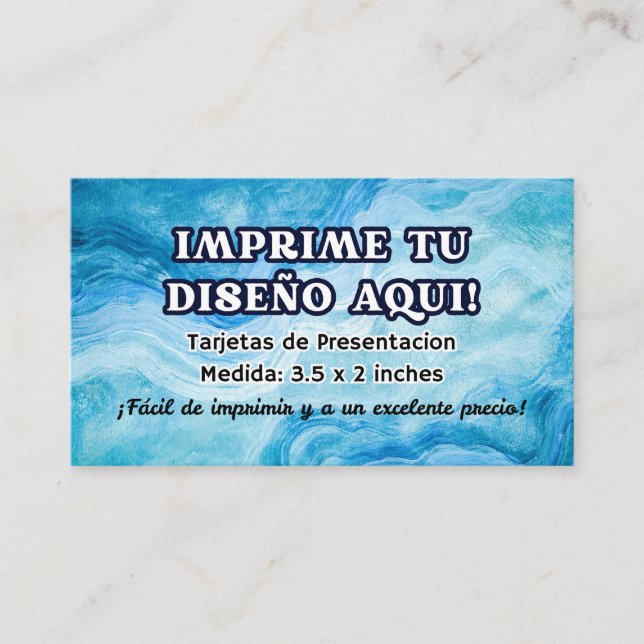 Carte De Visite Impresion para Tarjetas de Presentacion Negocio (Devant)