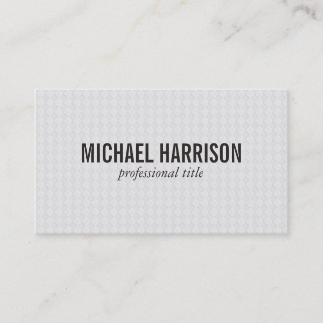Carte De Visite Impression à carreaux | Blanc (Devant)