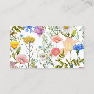 Carte de visite - impression d'aquarelle florale