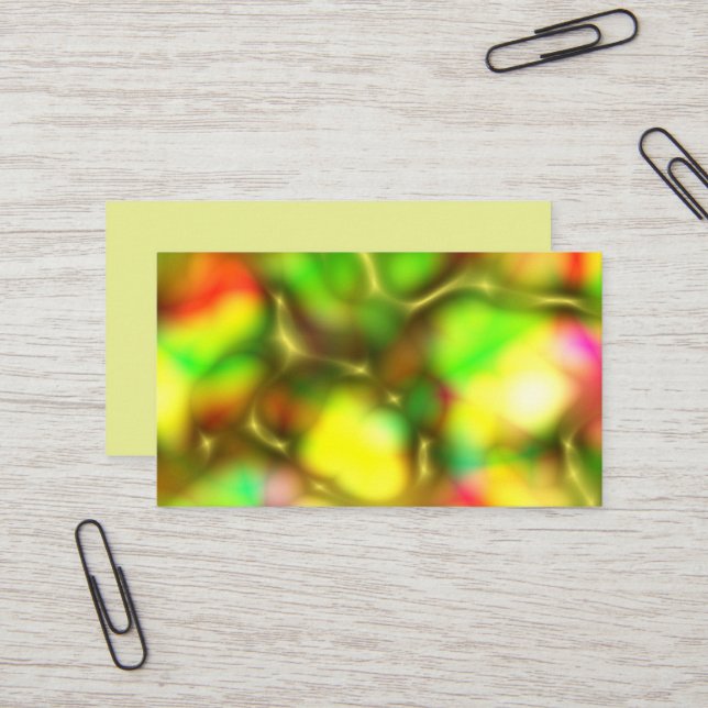 Carte De Visite Impression de métal liquide abstrait (Devant/Arrière en situation)