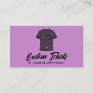 Carte De Visite Impression de vêtement de tenue de T Shirt Violet