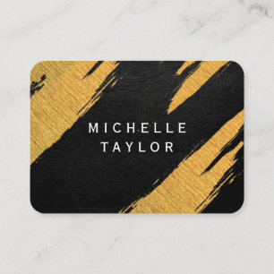 Carte De Visite Impression en cuir de Lux Faux Gold Artistic Marks