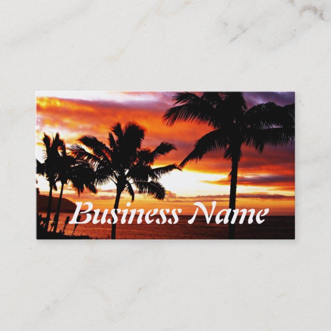 Carte De Visite Impression Hawaiian Sunset (Devant)
