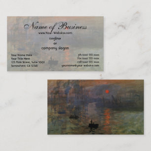 Carte De Visite Impression, Soleil levant par Claude Monet