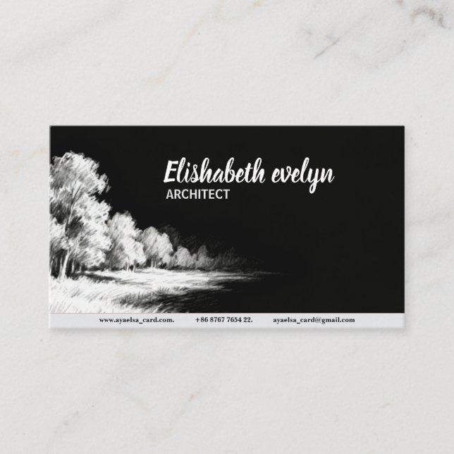 Carte De Visite Impressionist Lines - Landscape g432 (Devant)