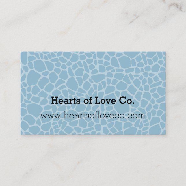 Carte De Visite Imprimer Giraffe Bleue (Devant)