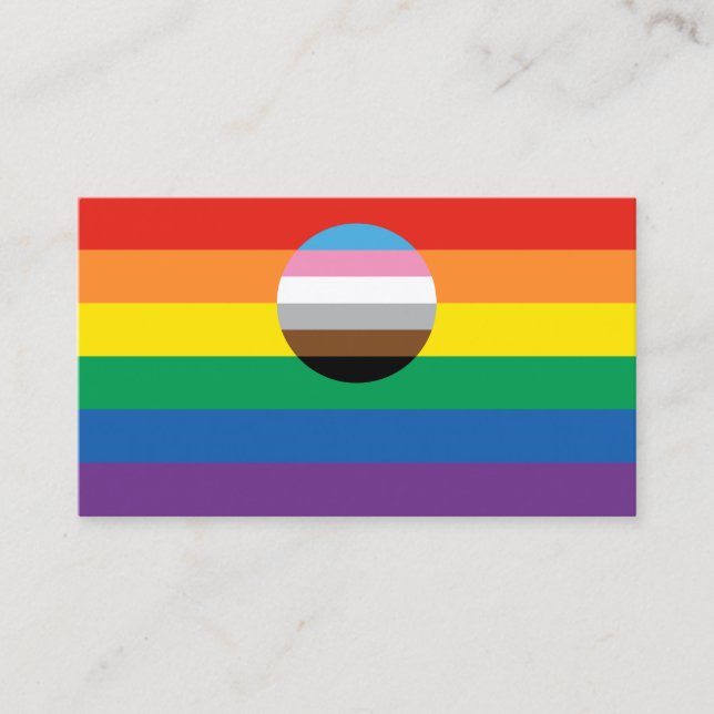 Carte De Visite Indicateur d'inclusion gay pride (Devant)