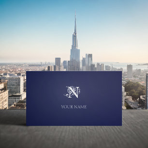 Carte De Visite Indigo de Nouveau d'or