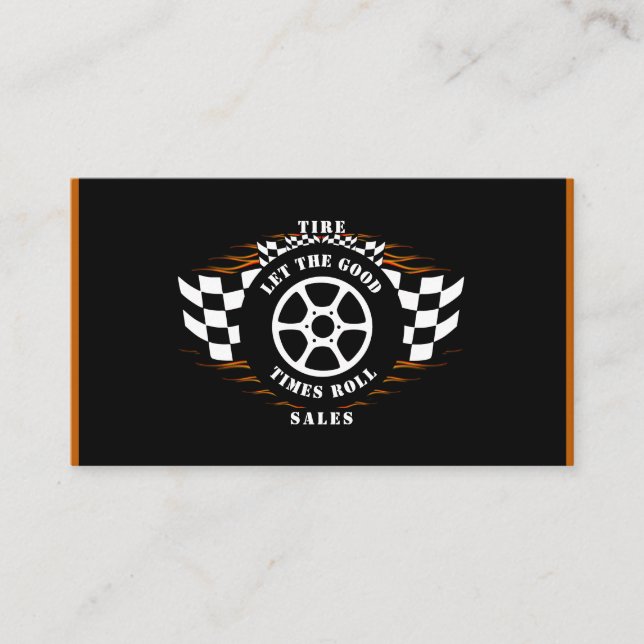 Carte De Visite Industrie automobile Pneus Vente Pièces de réparat (Devant)