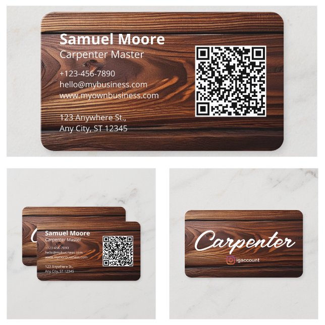 Carte De Visite Industrie de la charpente (Carpenter Industry Business Card
)