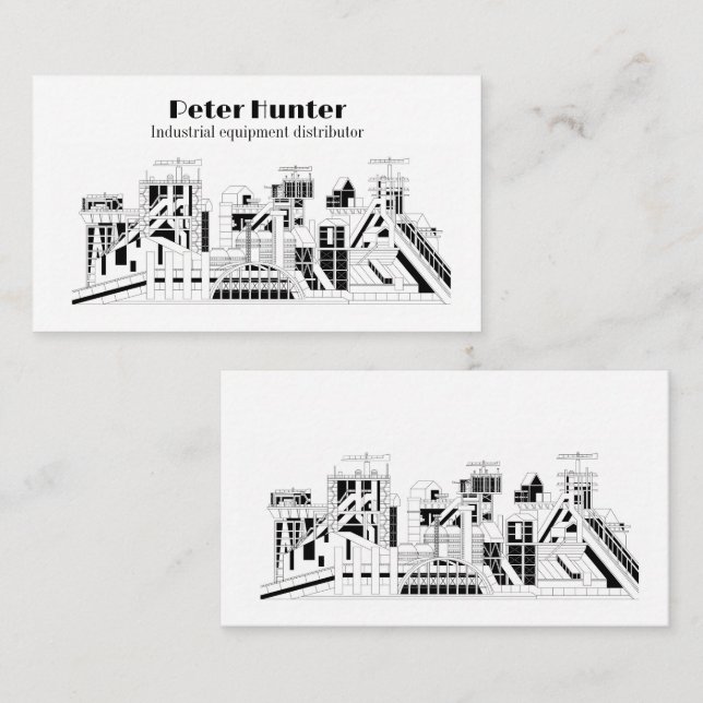 Carte De Visite Industrie lourde personnalisable (Devant / Derrière)