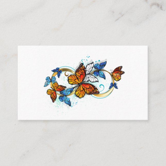 Carte De Visite Infinité de papillons monarques (Devant)