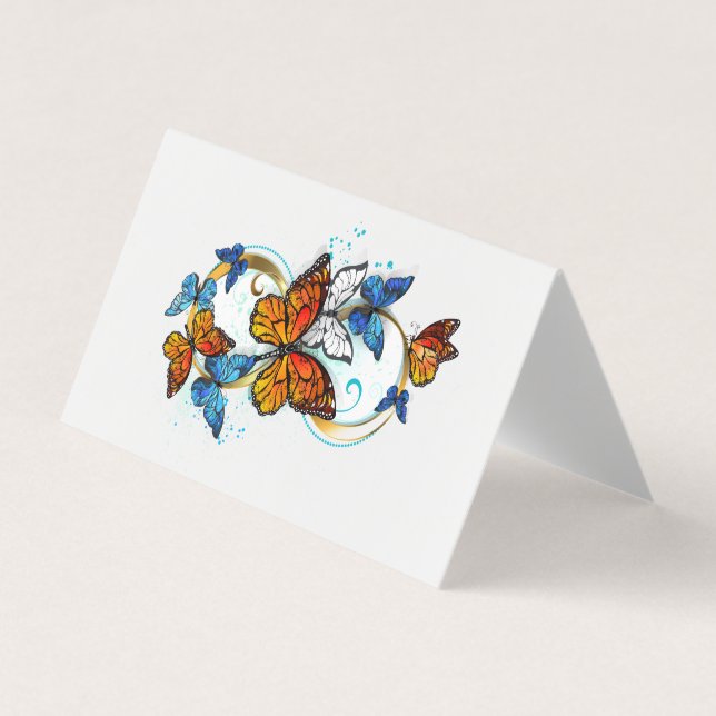 Carte De Visite Infinité de papillons monarques (Devant)