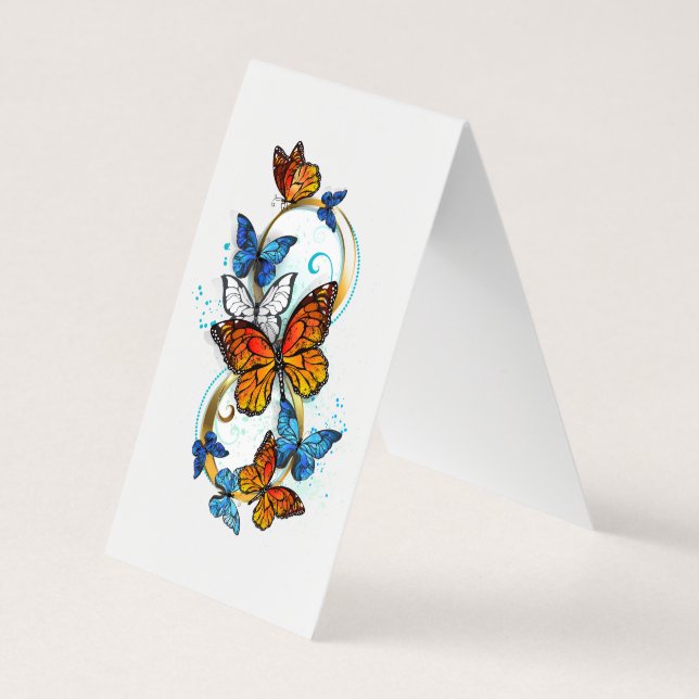 Carte De Visite Infinité de papillons monarques (Dos)