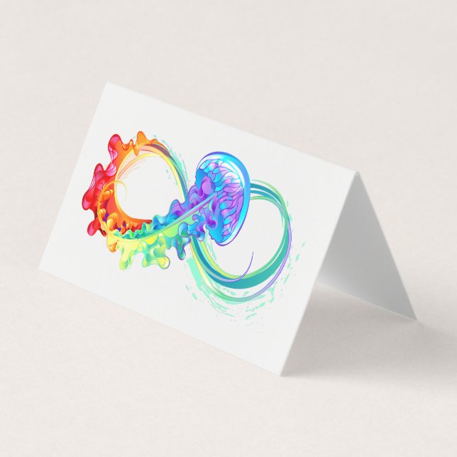 Carte De Visite Infinity avec Rainbow Jellyfish (Devant)
