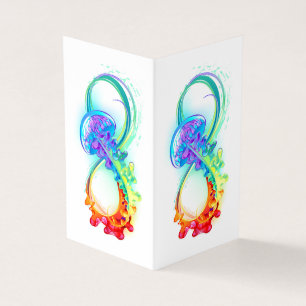 Carte De Visite Infinity avec Rainbow Jellyfish