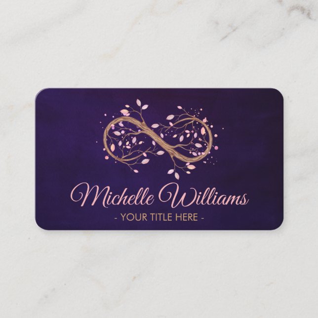 Carte De Visite Infinity Tree Branch - pastels (Devant)