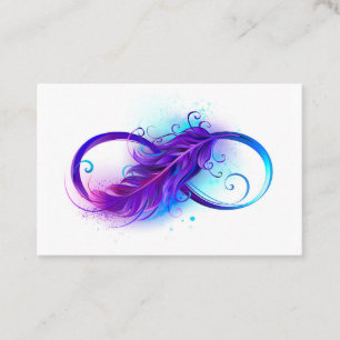 Carte De Visite Infinity with purple feather