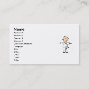 Carte De Visite Infirmier homme représenté en bonhomme allumette