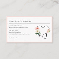 Infirmière à domicile Stéthoscope floral